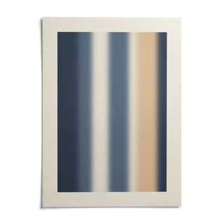 Blue and Cream Wall Art, shown as an unframed paper print on a plain white background
