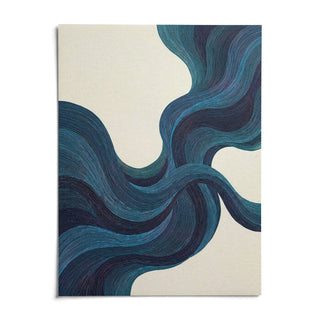 Blue Line Wall Art, shown as an unframed paper print on a plain white background