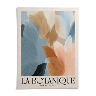 Blue Pink Wall Art, shown as an unframed paper print on a plain white background