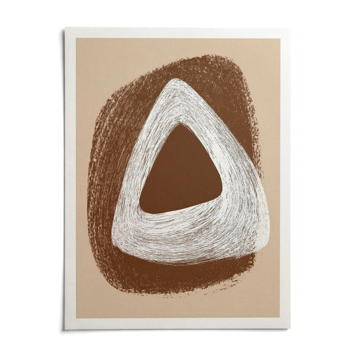 Boho Geometric Art Print, shown as an unframed paper print on a plain white background