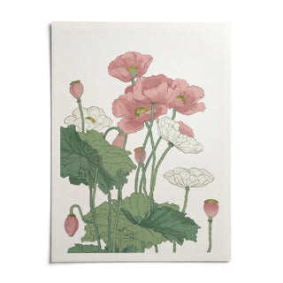 Botanical Flower Print, shown as an unframed paper print on a plain white background