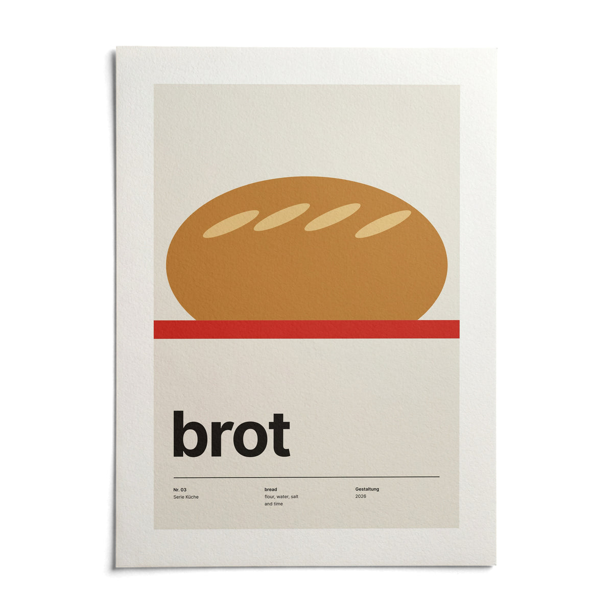 Bread Poster, shown as an unframed paper print on a plain white background