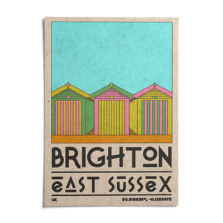 Brighton Travel Print, shown as an unframed paper print on a plain white background