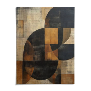 Brown Abstract Wall Art, shown as an unframed paper print on a plain white background