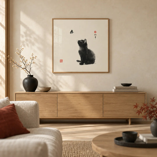 Butterfly Cat Poster