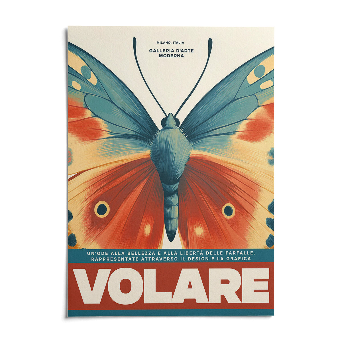 Butterfly Wall Art, shown as an unframed paper print on a plain white background