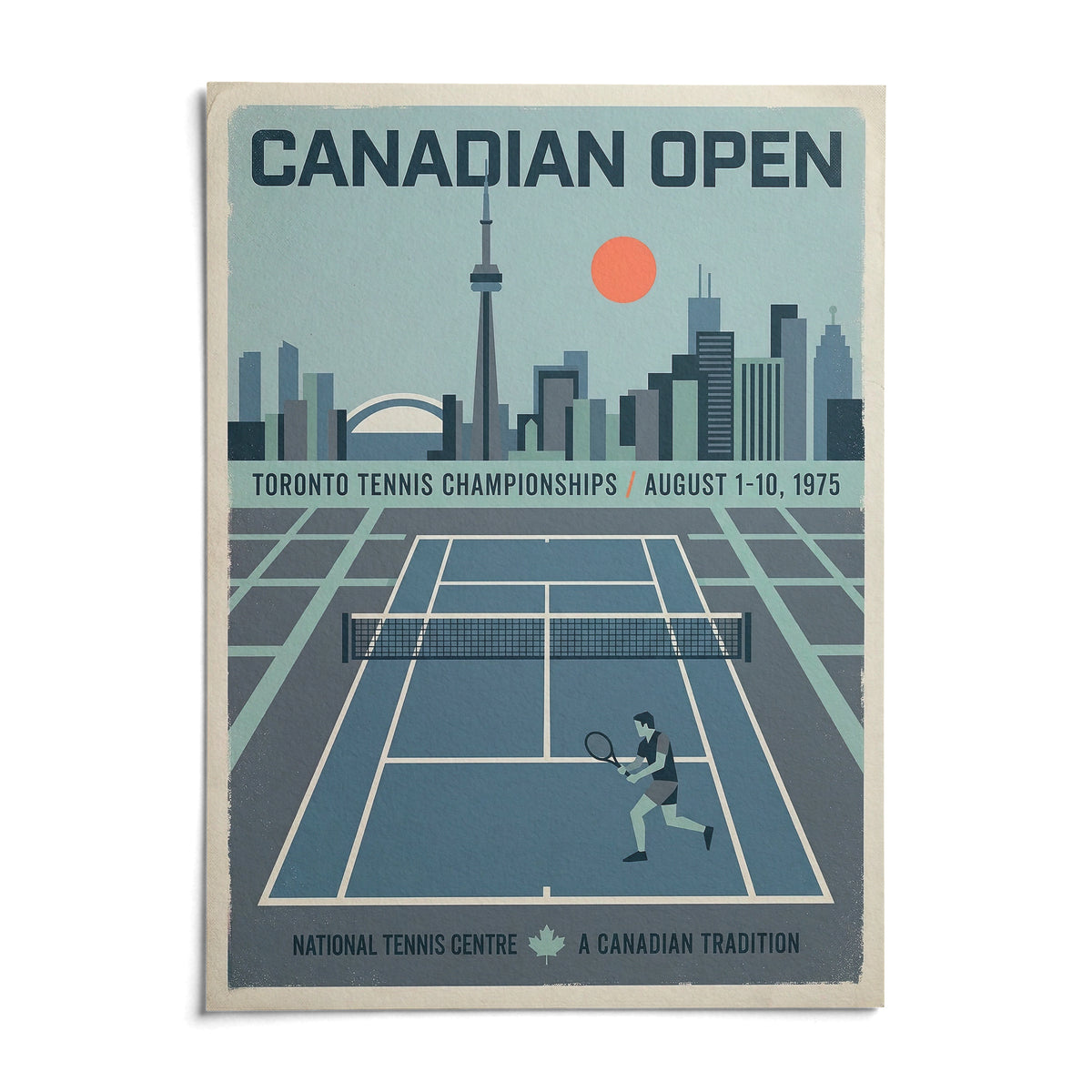 Canadian Open Tennis Art Print, shown as an unframed paper print on a plain white background