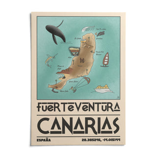 Canary Islands Wall Art, shown as an unframed paper print on a plain white background