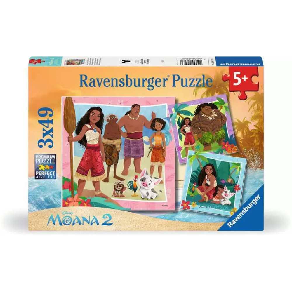 Moana 2 Off To New Adventures (3x49 pcs) CASSE-TÊTE - 25-49 morceaux