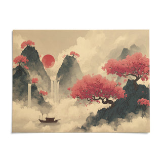 Chinese Ink Wall Art, shown as an unframed paper print on a plain white background