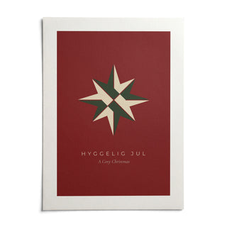 Christmas Star Print, shown as an unframed paper print on a plain white background