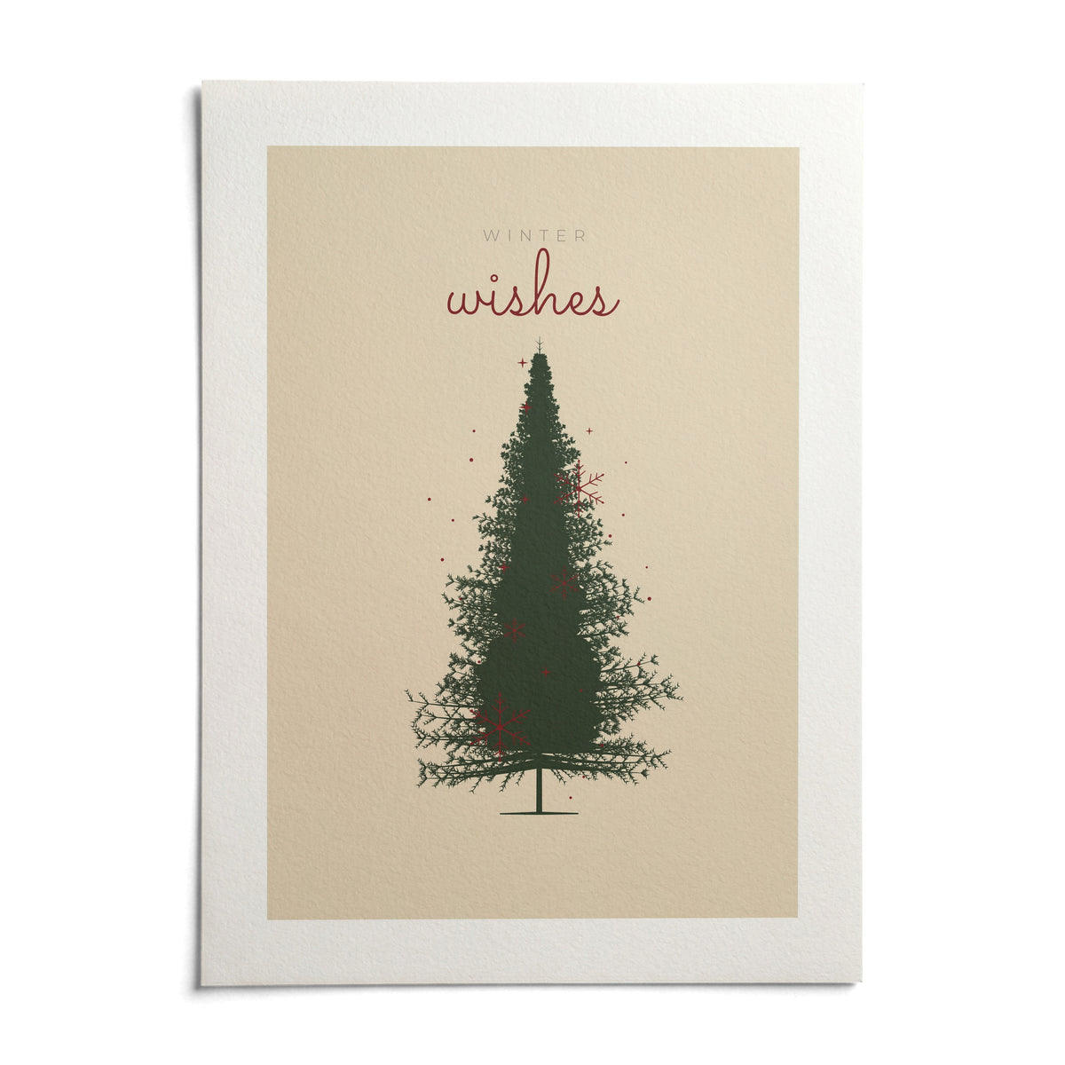 Christmas Tree Print, shown as an unframed paper print on a plain white background
