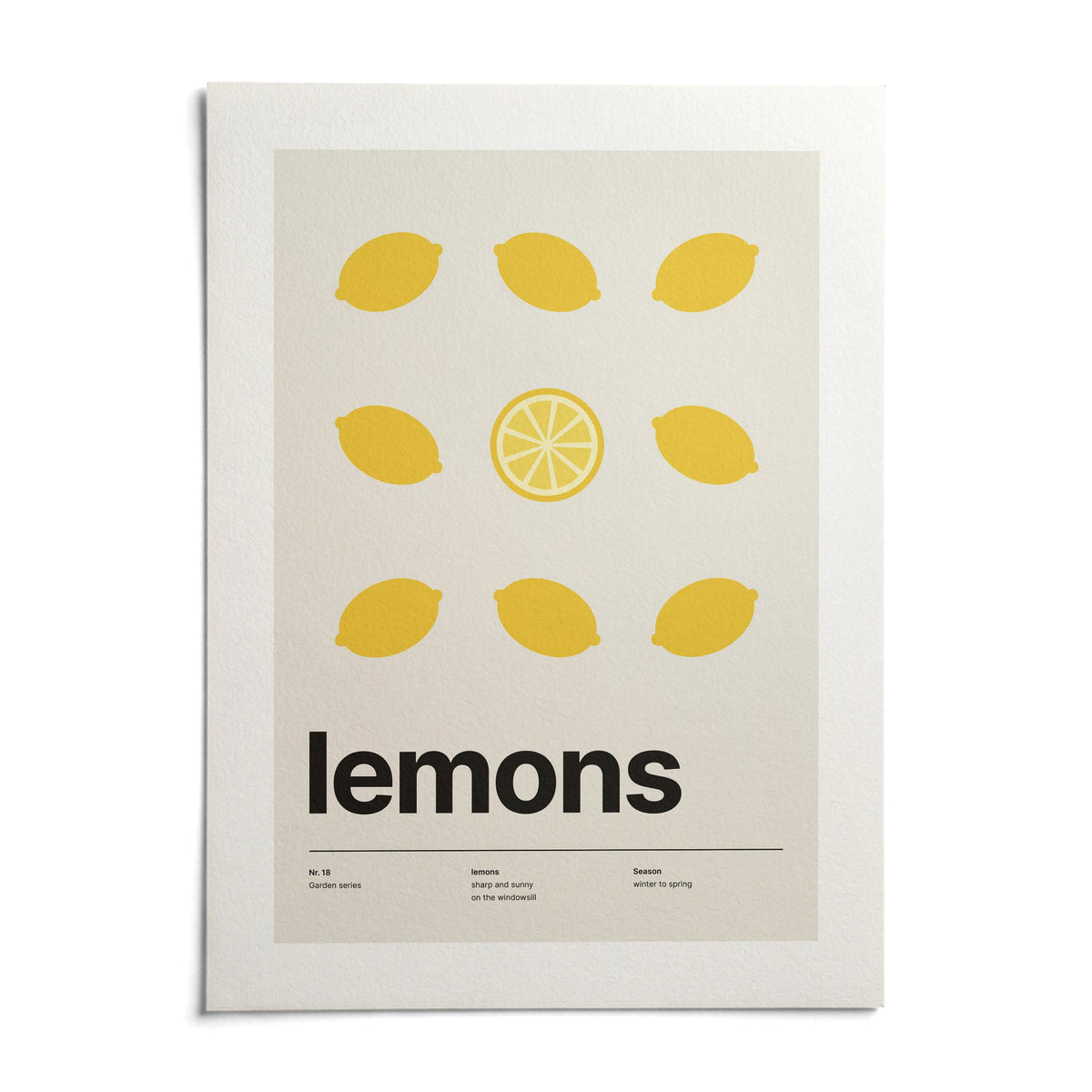 Citrus Print, shown as an unframed paper print on a plain white background
