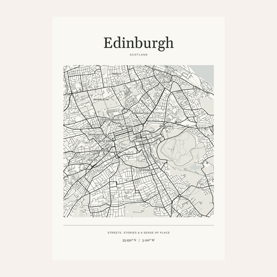 Personalisierter Kartenprint von Edinburgh — Stadtatlas