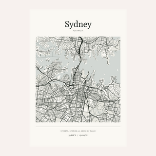 Sydney Map Print — Personalised City Atlas · Print only · finish preview