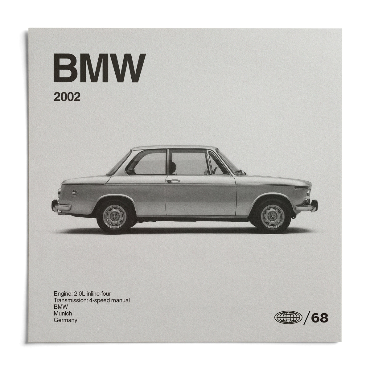 Classic 1970s Sports Saloon Poster, shown as an unframed paper print on a plain white background