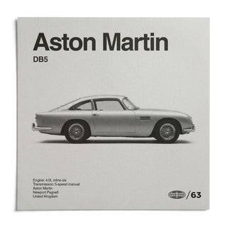 Classic British Grand Tourer Poster, shown as an unframed paper print on a plain white background