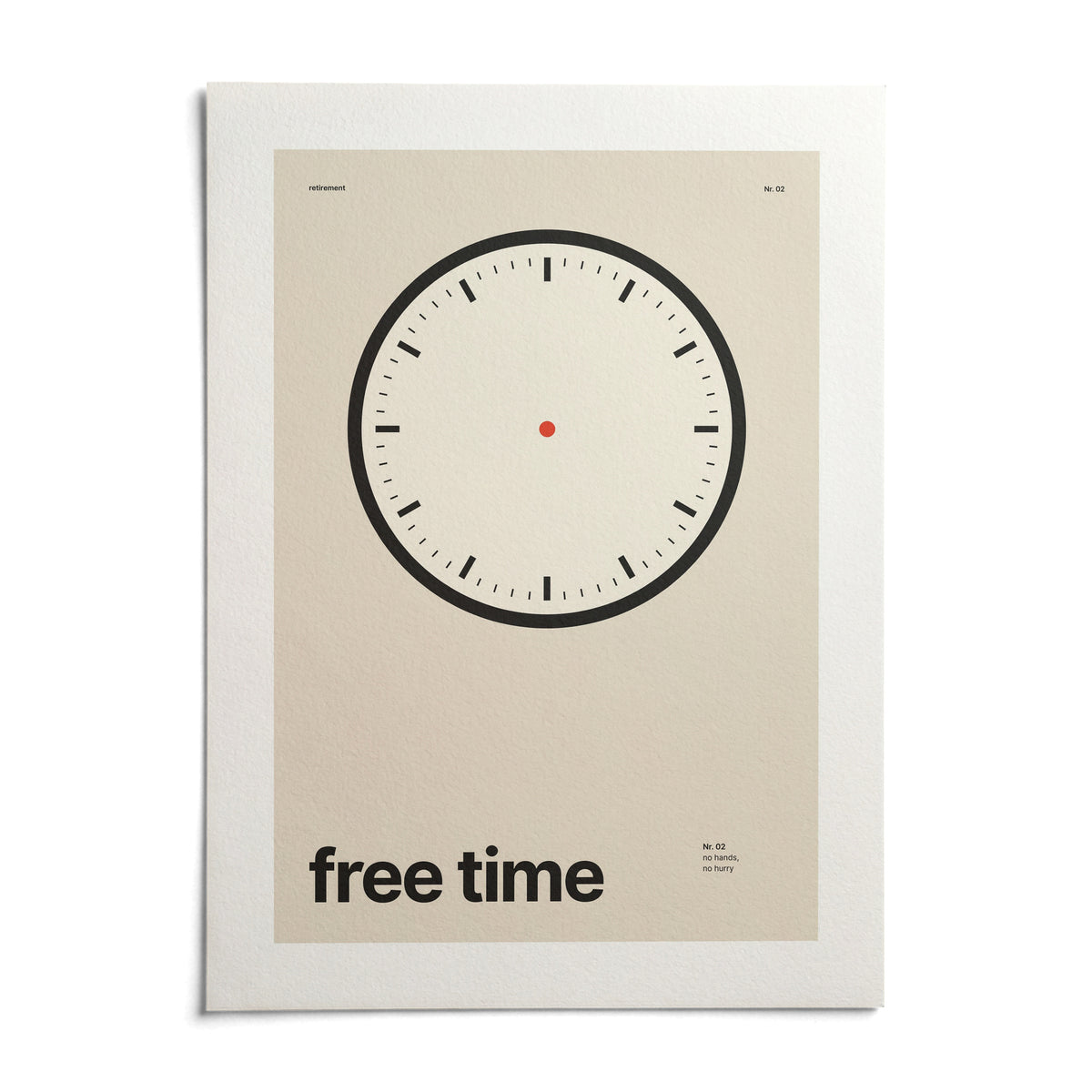 Clock Print, shown as an unframed paper print on a plain white background