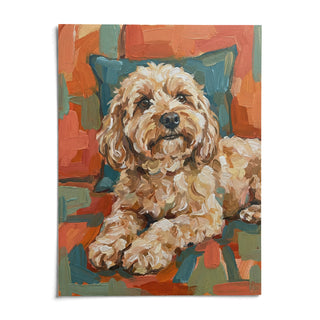 Cockapoo Print, shown as an unframed paper print on a plain white background
