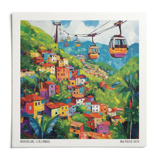 Colombia Wall Art, shown as an unframed paper print on a plain white background