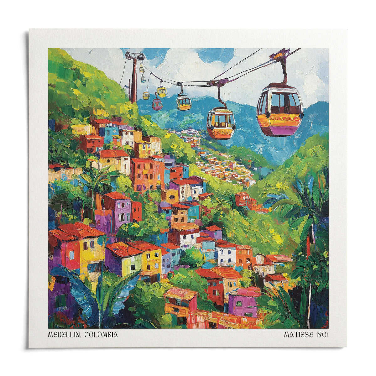 Colombia Wall Art, shown as an unframed paper print on a plain white background