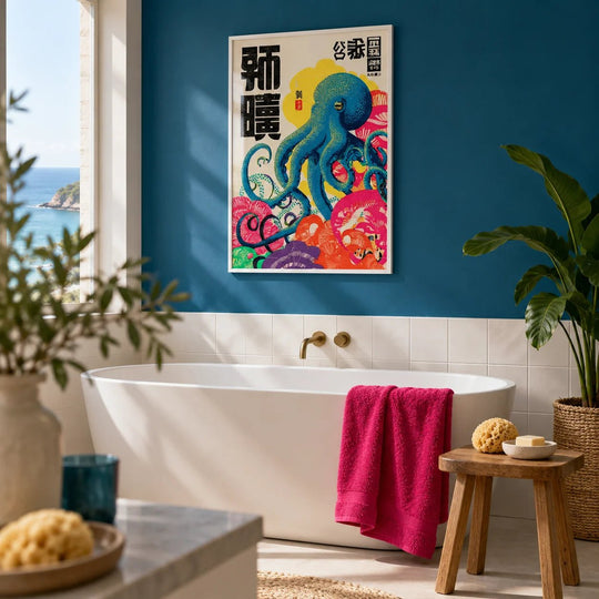 Art mural pieuvre