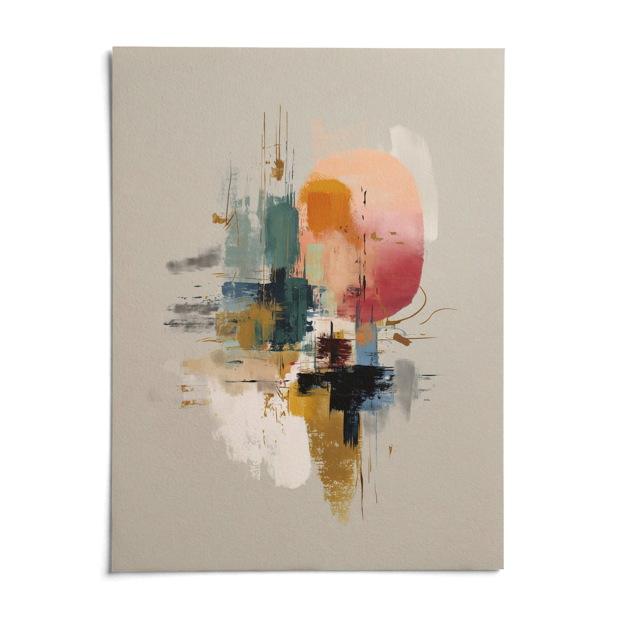 Colorful Poster Print, shown as an unframed paper print on a plain white background