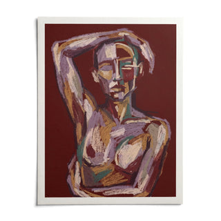Contemporary Figure Art, shown as an unframed paper print on a plain white background