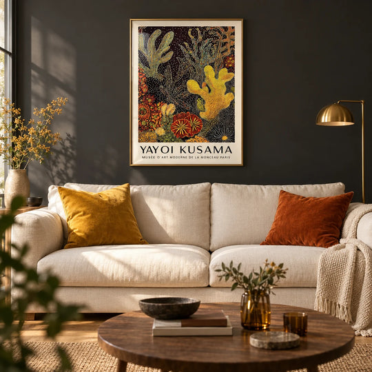 Jardin à pois corail
