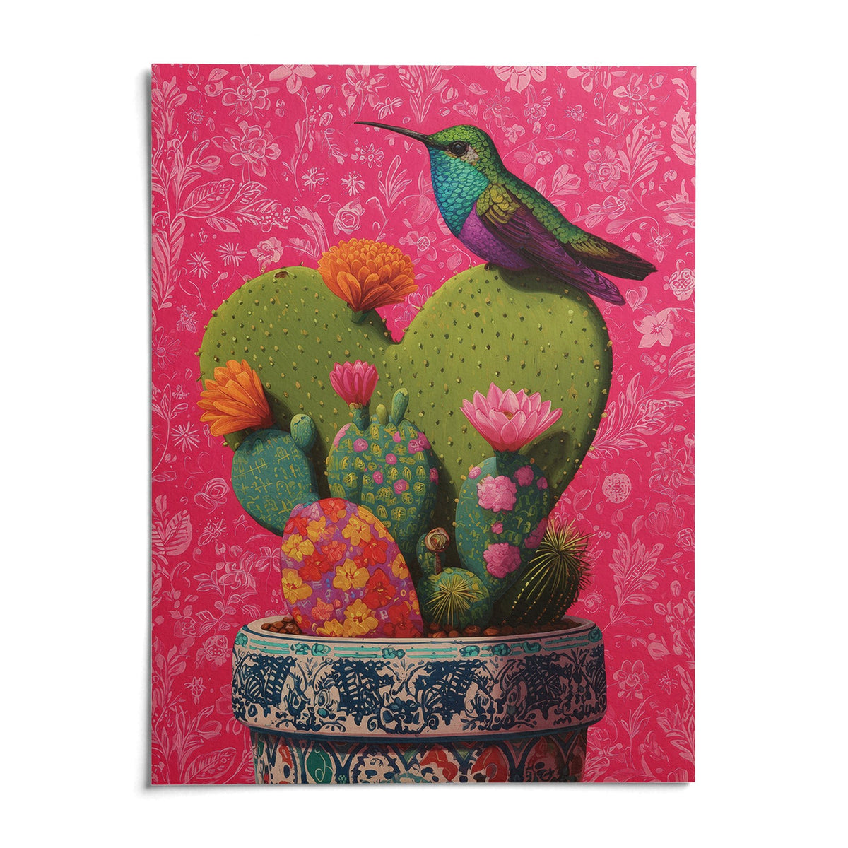 Nopal Art, shown as an unframed paper print on a plain white background