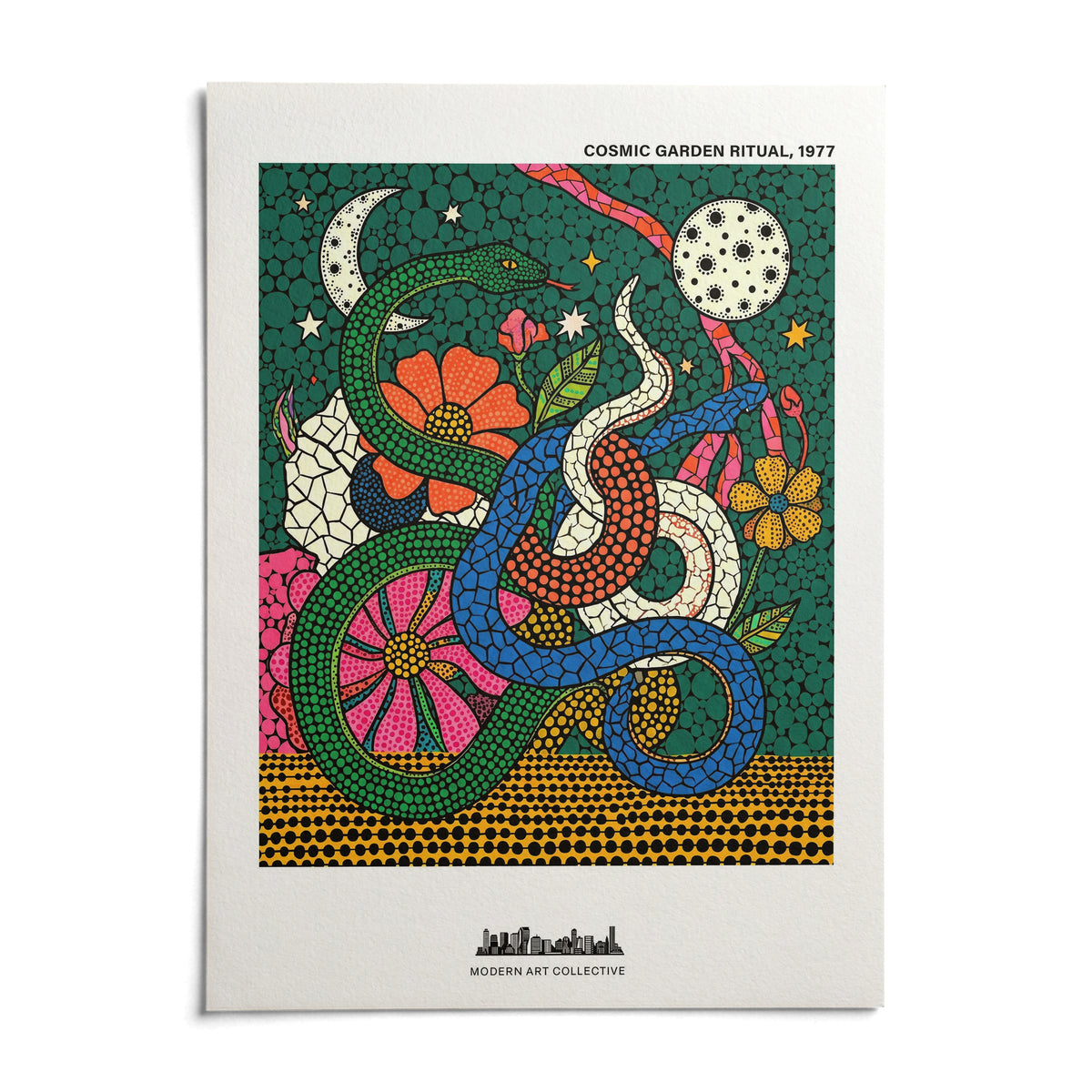 Cosmic Garden Print, shown as an unframed paper print on a plain white background