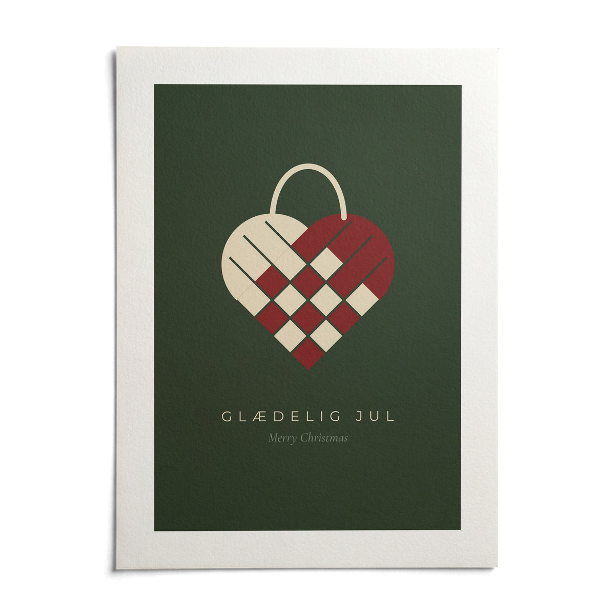 Danish Christmas Print, shown as an unframed paper print on a plain white background