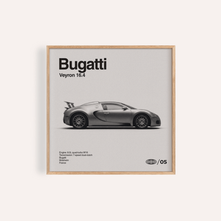 Hypercar Wall Art showing side profile of a high-performance car in grey and black for living room wall art
