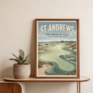 Close-up of headline text on wall art poster with bold typography