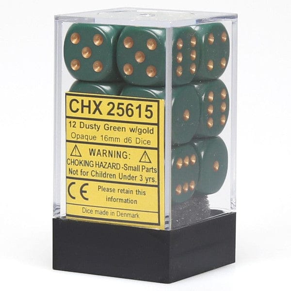 Dés Opaque: 12D6 Dusty Green / Copper JEUX - Dés et jeux de rôles - Dés