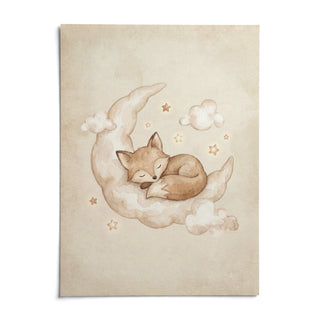 Moon And Sun Print, shown as an unframed paper print on a plain white background