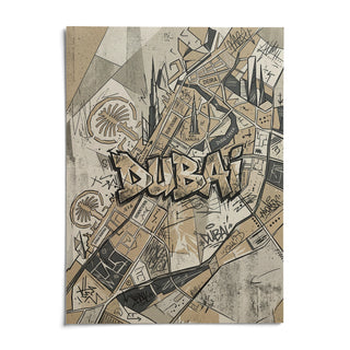 Dubai Street Art, shown as an unframed paper print on a plain white background