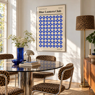 Edinburgh Print, framed on the wall of a bright white dining room in strong afternoon sun
