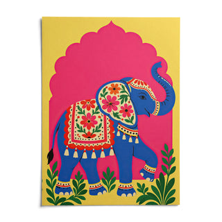 Elephant Art Print, shown as an unframed paper print on a plain white background
