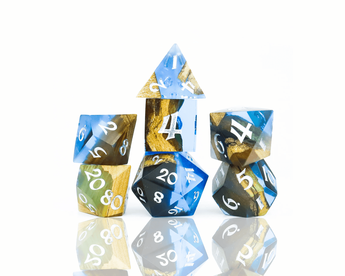 Ensemble de 7 dés polyhédriques prestige - Sapphire Grove Cartables et portfolios - Dés