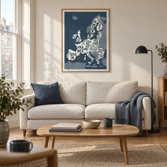 Europe Map Print