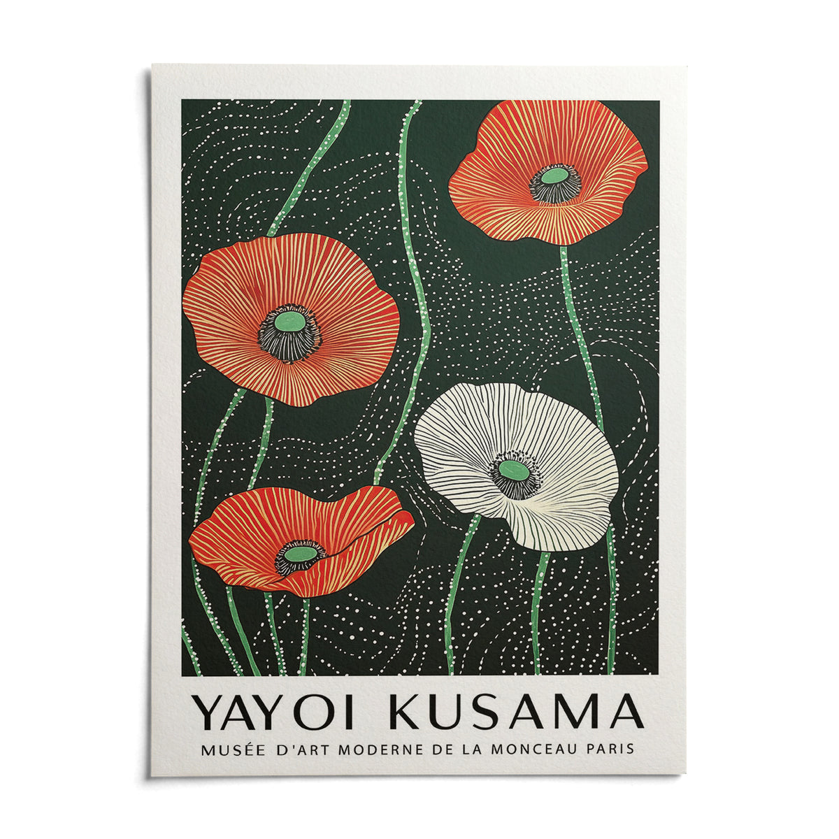Extra Large Floral Wall Art, shown as an unframed paper print on a plain white background