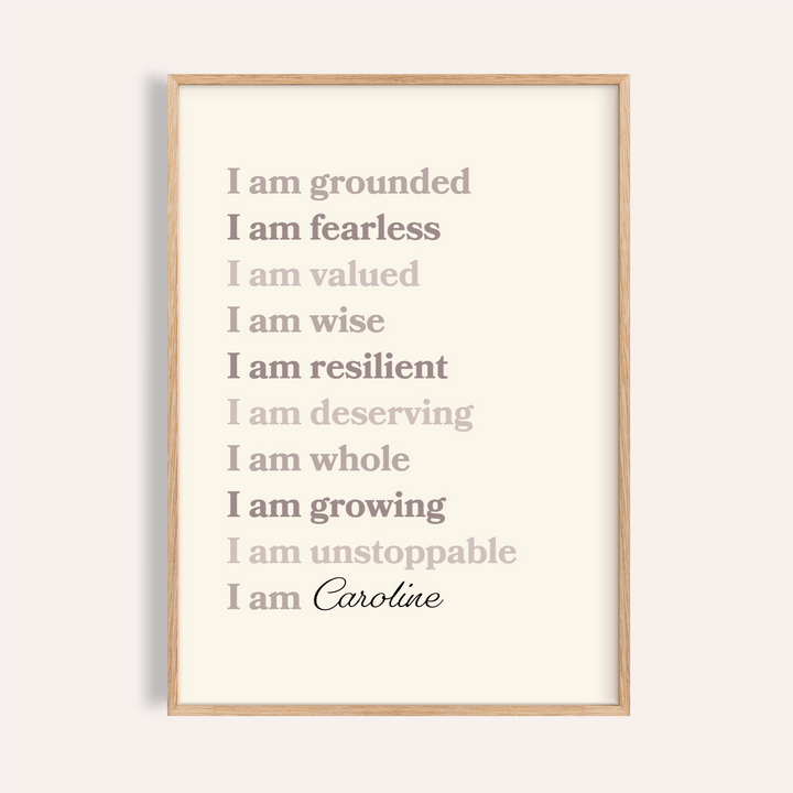 Custom Quote Poster with a minimalist affirmation quote in neutral colours