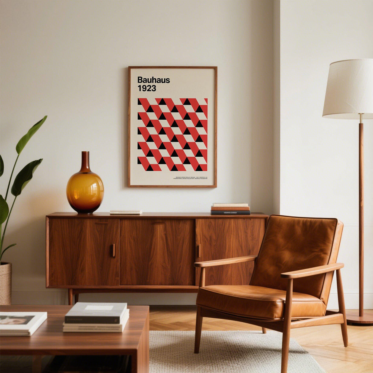 1923-inspired Bauhaus pictures printed in geometric layout.