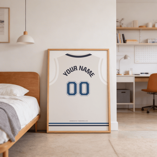 Custom Basketball Jersey – White with Navy Number