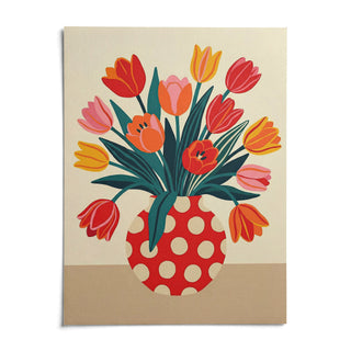 Floral Art Print, shown as an unframed paper print on a plain white background