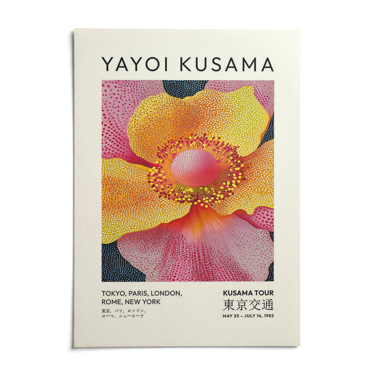 Floral Art Prints, shown as an unframed paper print on a plain white background