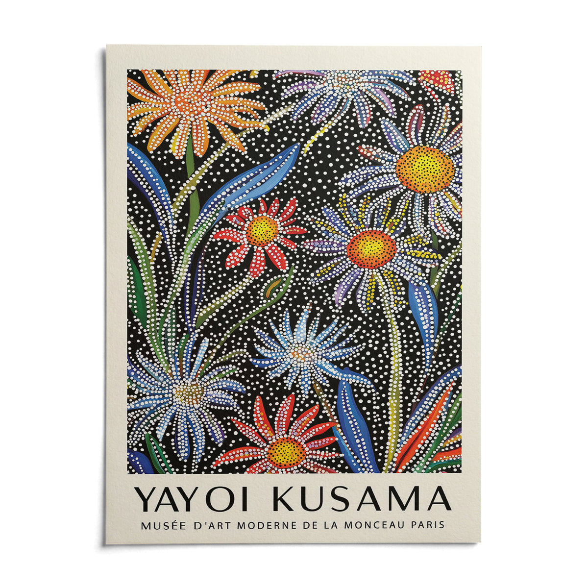 Floral Pop Art, shown as an unframed paper print on a plain white background