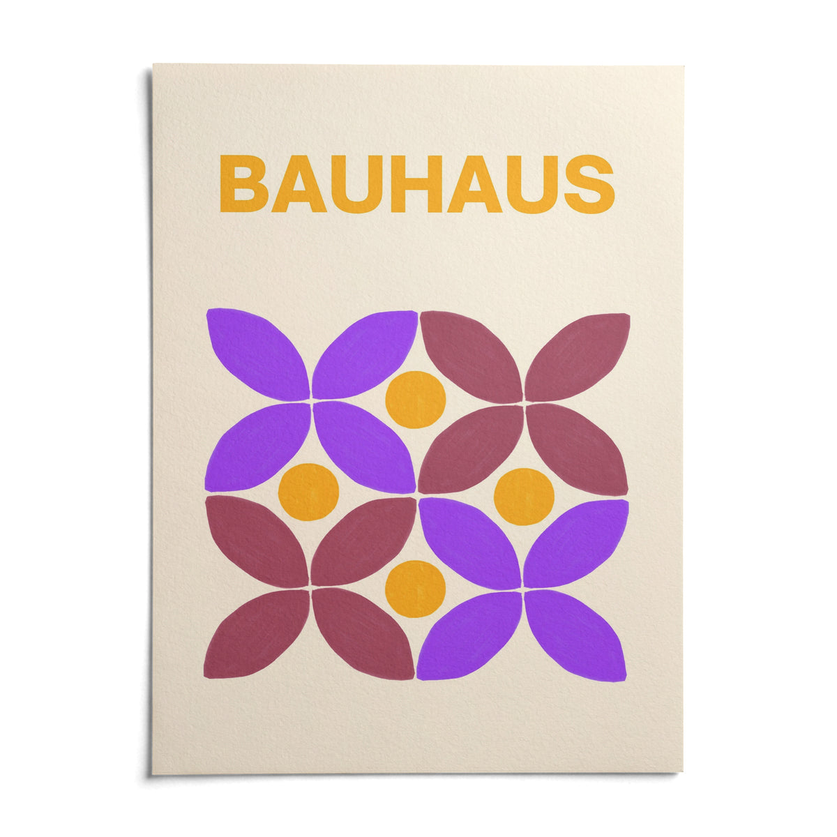 Floral Shape Art, shown as an unframed paper print on a plain white background