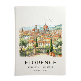 Florence Italy Art Print, shown as an unframed paper print on a plain white background